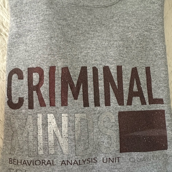 Criminal Minds FBI Sweatshirt Crewneck Gray Hanes Large - Picture 3 of 7